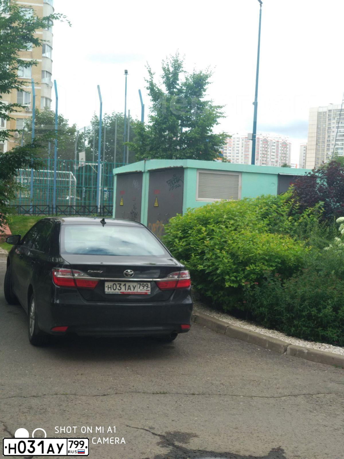 Фото автомобиля TOYOTA CAMRY, 2017 — госномер Н031АУ799. Цвет: ЧЕРНЫЙ МЕТАЛЛИК