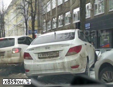 Фото автомобиля HYUNDAI SOLARIS, 2013 — госномер Х859ОН76. Цвет: Белый
