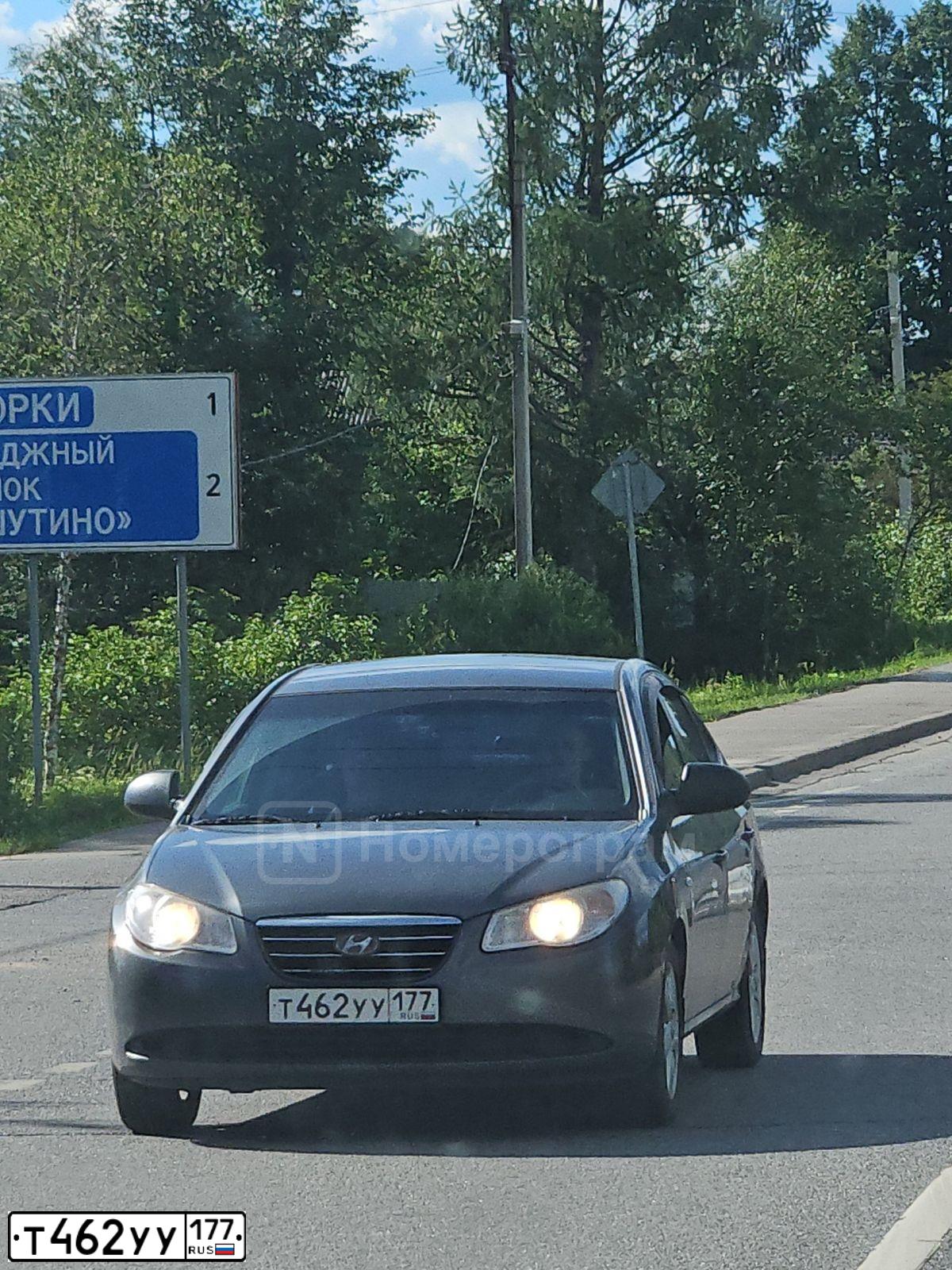Фото автомобиля HYUNDAI ELANTRA, 2007 — госномер Т462УУ177. Цвет: Серый