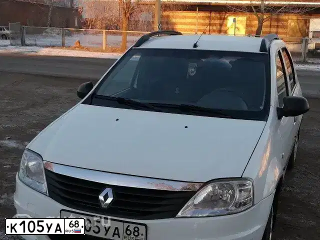 Фото автомобиля RENAULT LOGAN, 2010 — госномер К105УА68. Цвет: Белый
