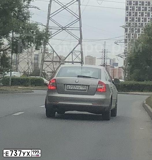 Фото автомобиля SKODA OCTAVIA, 2010 — госномер Е737УХ199. Цвет: СЕРЫЙ