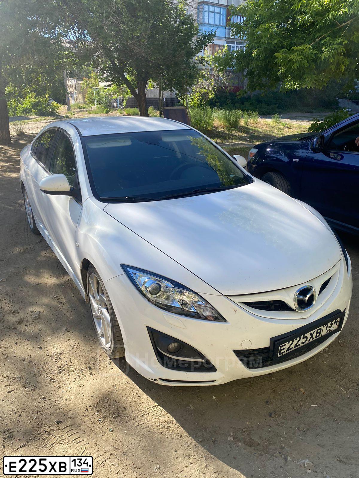 Фото автомобиля MAZDA 6, 2010 — госномер Е225ХВ134. Цвет: Белый