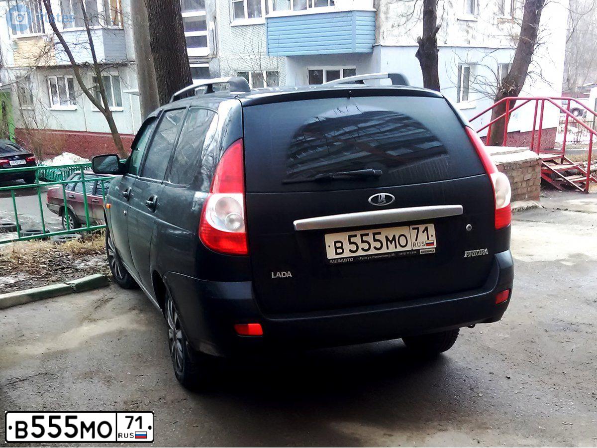 Фото автомобиля CHEVROLET SUBURBAN, 2000 — госномер В555МО71. Цвет: СИНИЙ