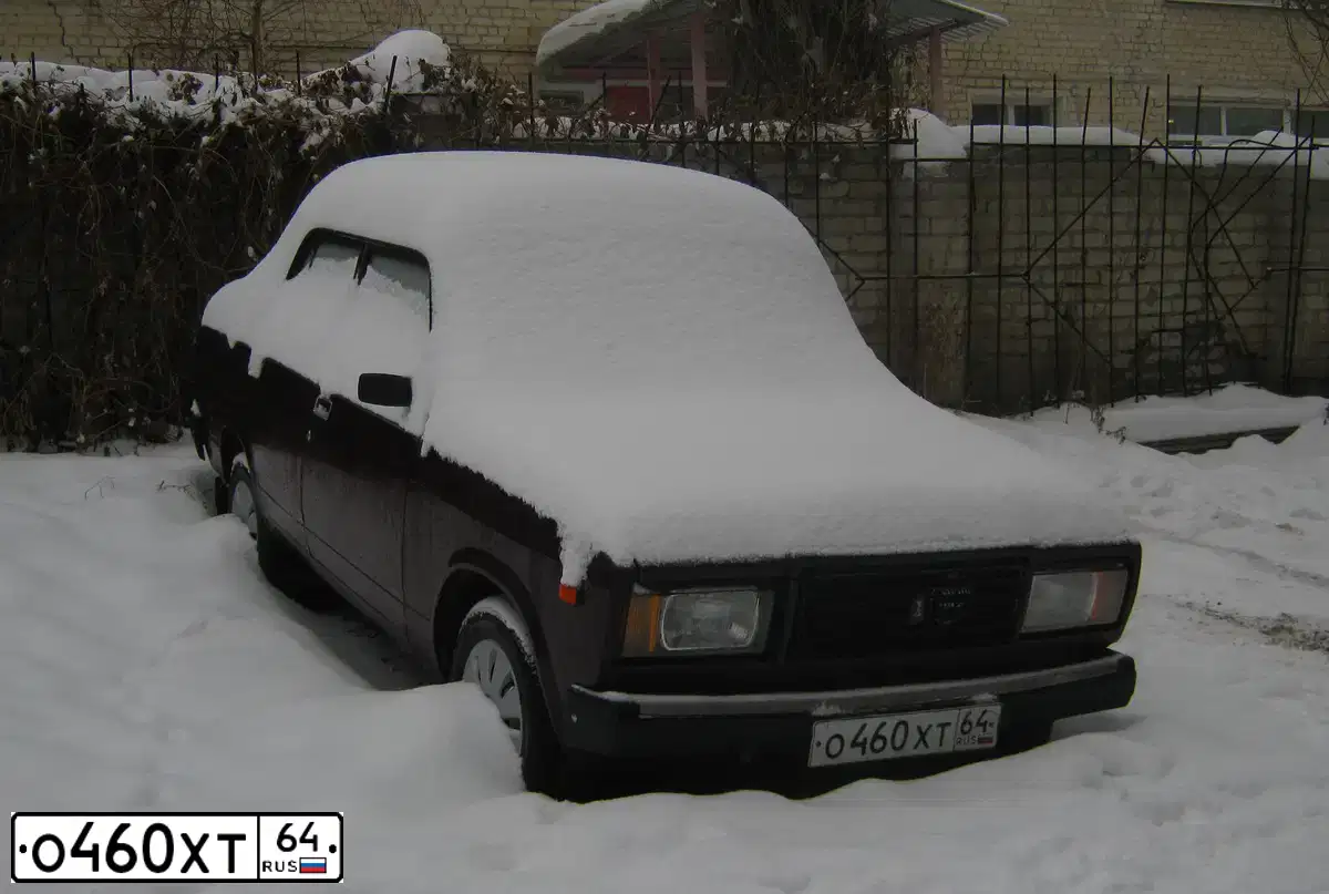 Фото автомобиля LADA 2107, 2008 — госномер О460ХТ64. Цвет: ТЕМНО ВИШНЕВЫЙ