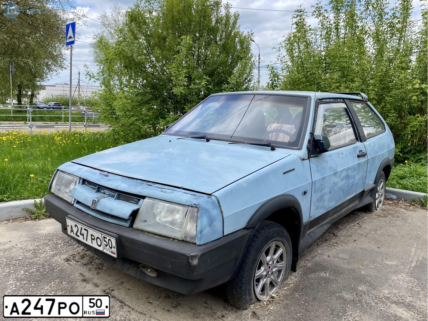 Фото автомобиля LADA 2108 SAMARA, 1989 — госномер А247РО50. Цвет: СЕРО-ГОЛУБОЙ