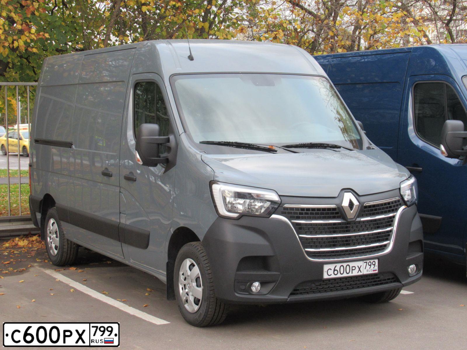 Фото автомобиля RENAULT MASTER, 2020 — госномер С600РХ799. Цвет: СЕРЫЙ