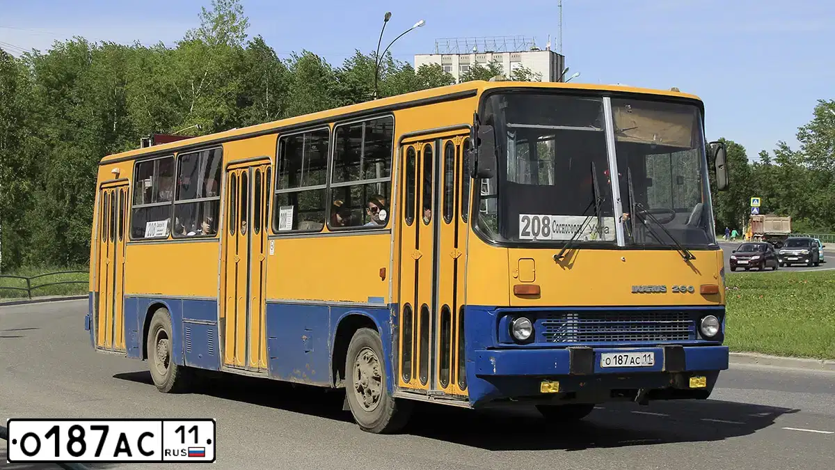 Фото автомобиля IKARUS 260, 1993 — госномер О187АС11. Цвет: ЖЕЛТЫЙ