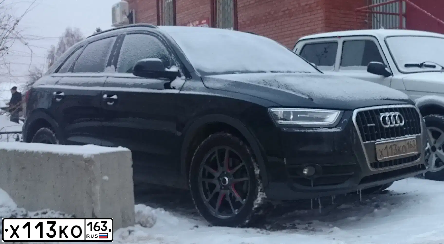 Фото автомобиля AUDI Q3, 2014 — госномер Х113КО163. Цвет: ЧЕРНЫЙ