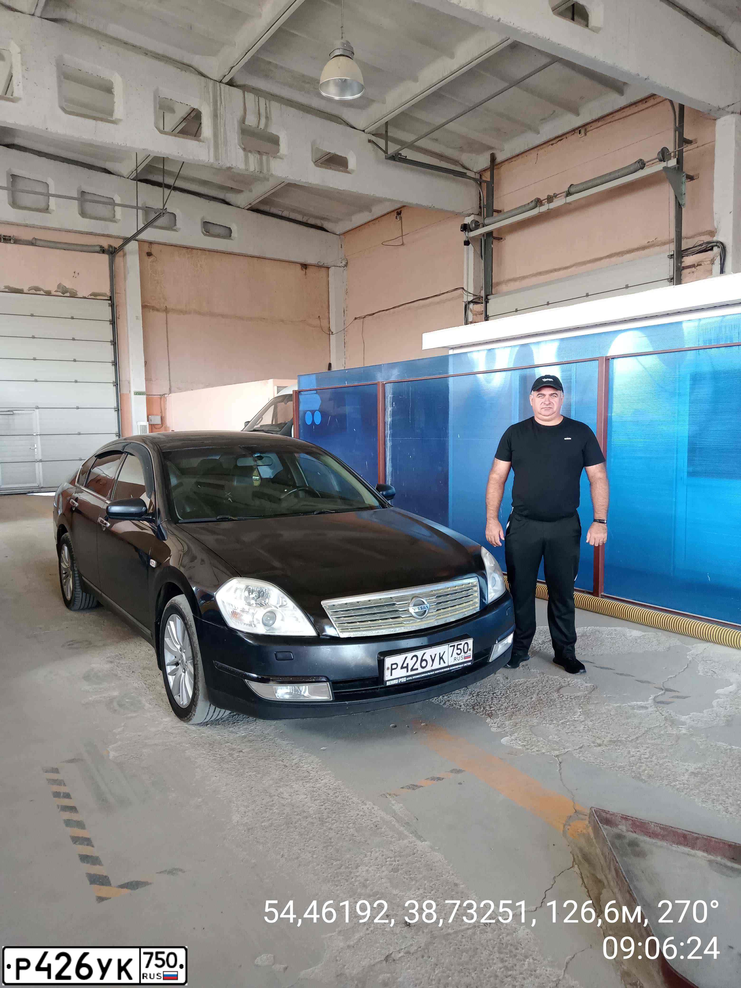 Фото автомобиля NISSAN TEANA, 2007 — госномер О204ТМ797. Цвет: ЧЕРНЫЙ