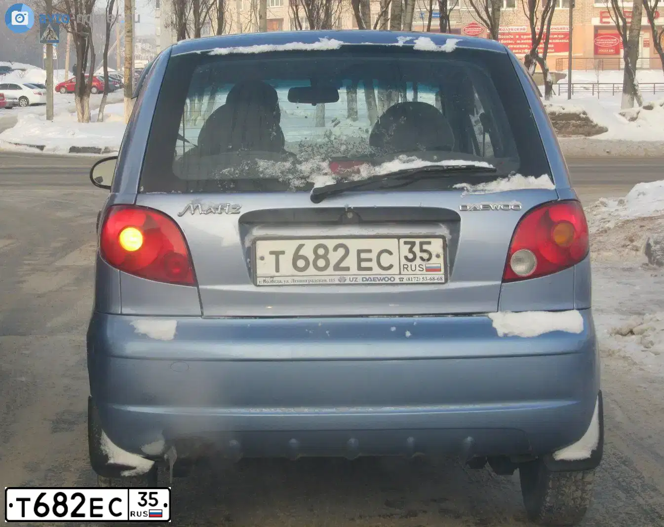Фото автомобиля DAEWOO MATIZ, 2006 — госномер Т007ТО35. Цвет: Перламутрово-голубой