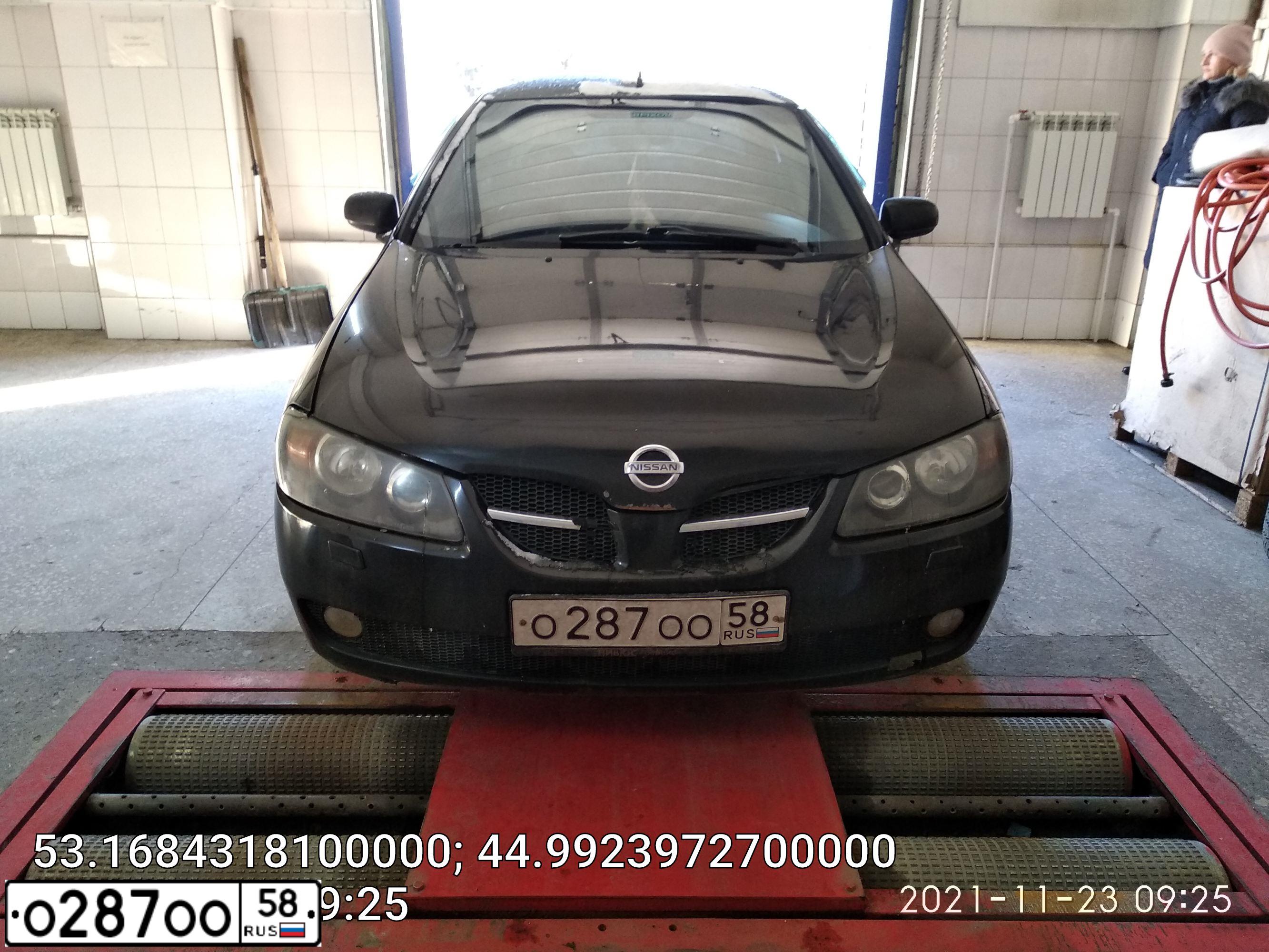 Фото автомобиля NISSAN ALMERA, 2004 — госномер О287ОО58