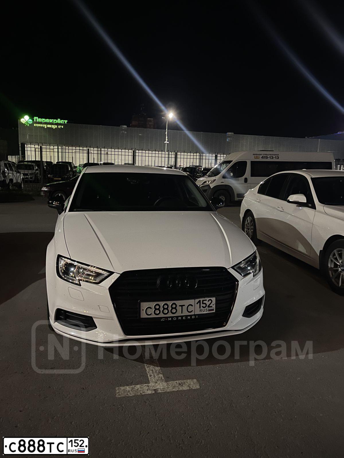 Фото автомобиля AUDI A8, 2006 — госномер С888ТС152. Цвет: БЕЖЕВЫЙ
