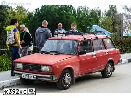 Фото автомобиля VAZ ВАЗ 2104, 1989 — госномер К392КС82. Цвет: Красный