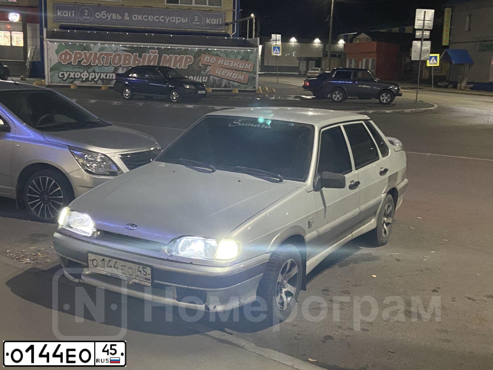 Фото автомобиля LADA 2115 SAMARA, 2005 — госномер О144ЕО45. Цвет: СВЕТЛО-СЕРЫЙ