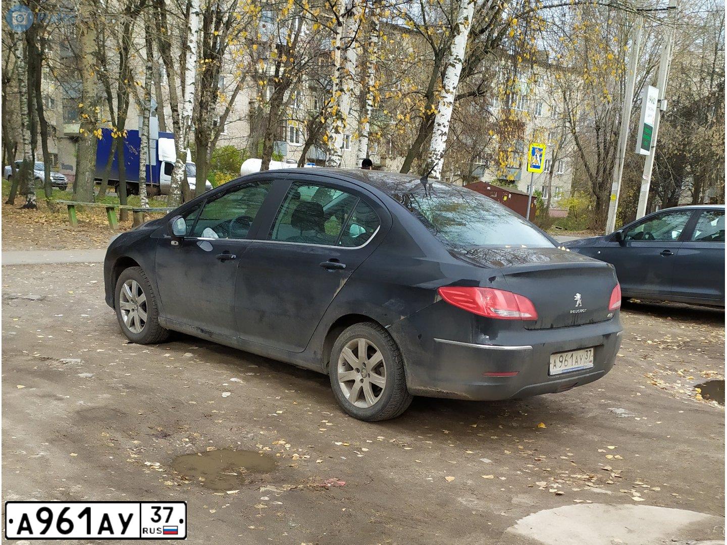 Фото автомобиля PEUGEOT 408, 2013 — госномер М621МР76. Цвет: ЧЕРНЫЙ