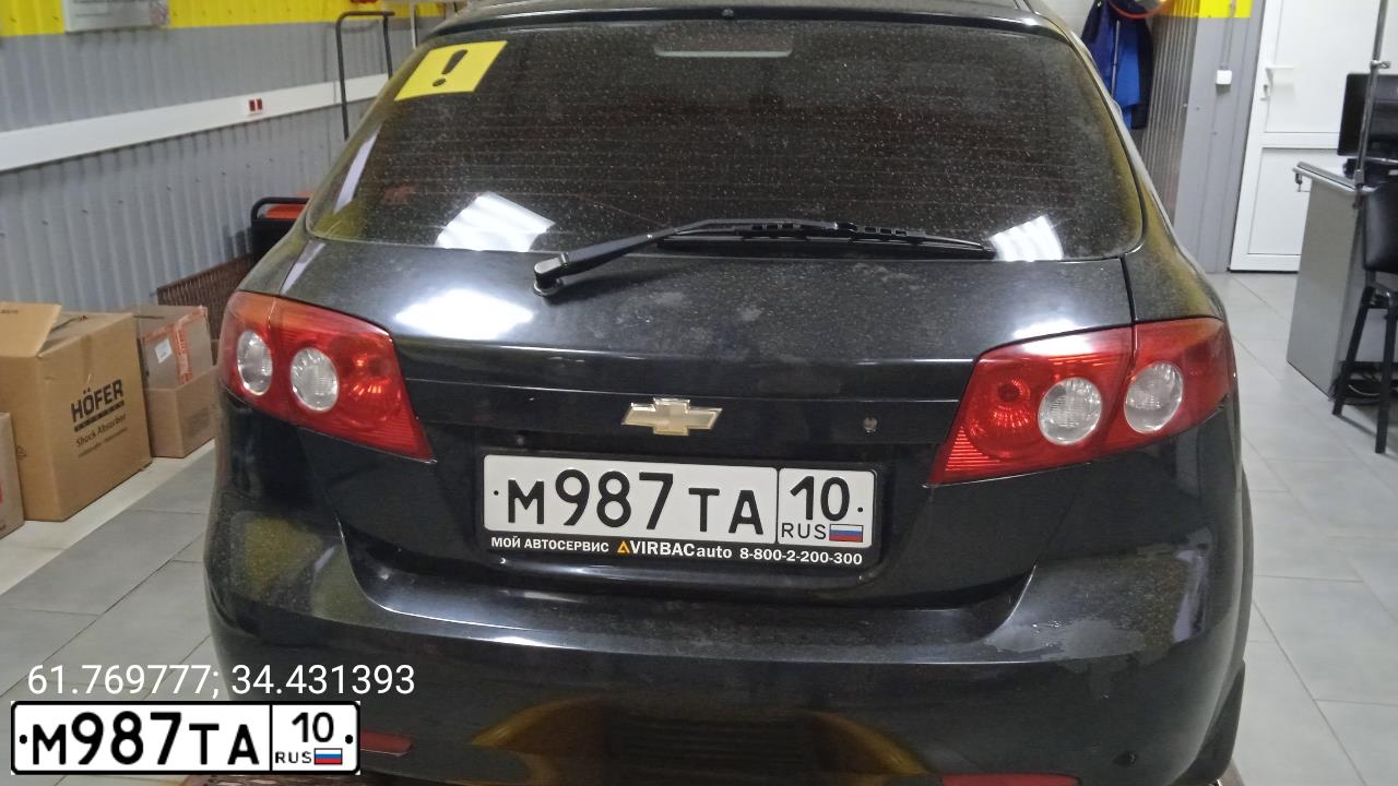Фото автомобиля CHEVROLET LACETTI, 2012 — госномер М897ТА10. Цвет: ЧЕРНЫЙ