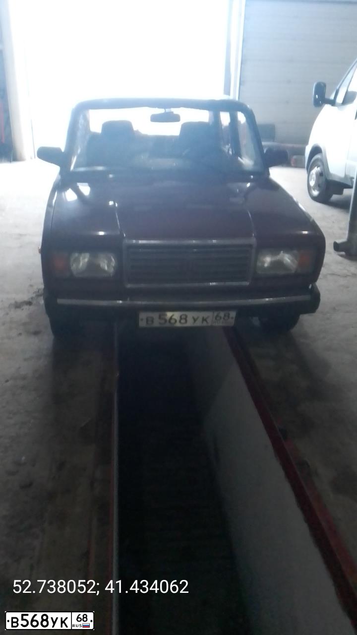 Фото автомобиля LADA 2107 LADA, 2001 — госномер В568УК68. Цвет: ТЕМНО-БОРДОВЫЙ