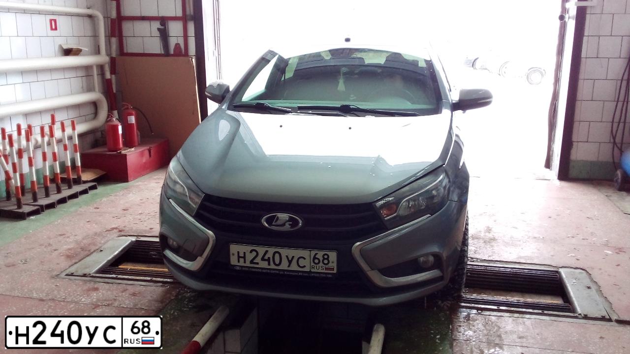 Фото автомобиля LADA VESTA, 2016 — госномер Н240УС68. Цвет: СЕРЫЙ