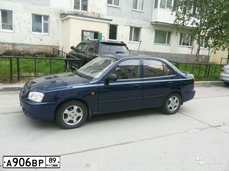 Фото автомобиля TAGAZ ACCENT, 2008 — госномер С817МК89. Цвет: синий