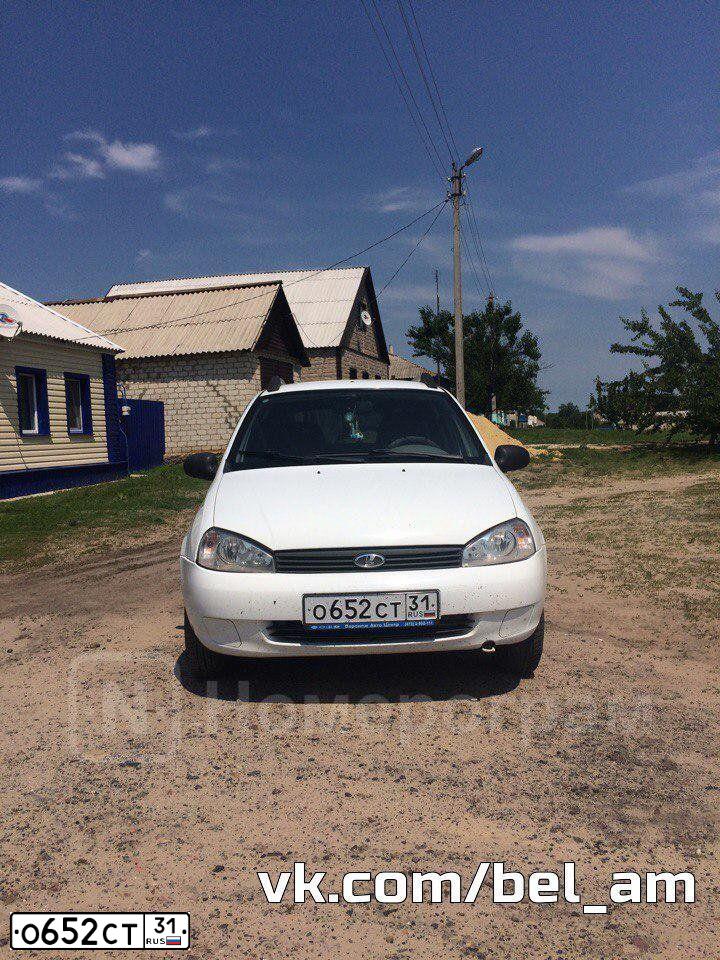 Фото автомобиля LADA 1119 KALINA, 2011 — госномер Т791МТ31. Цвет: Белый