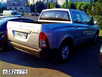 Фото автомобиля SSANGYONG ACTYON, 2011 — госномер О382ЕС116. Цвет: Серебристый