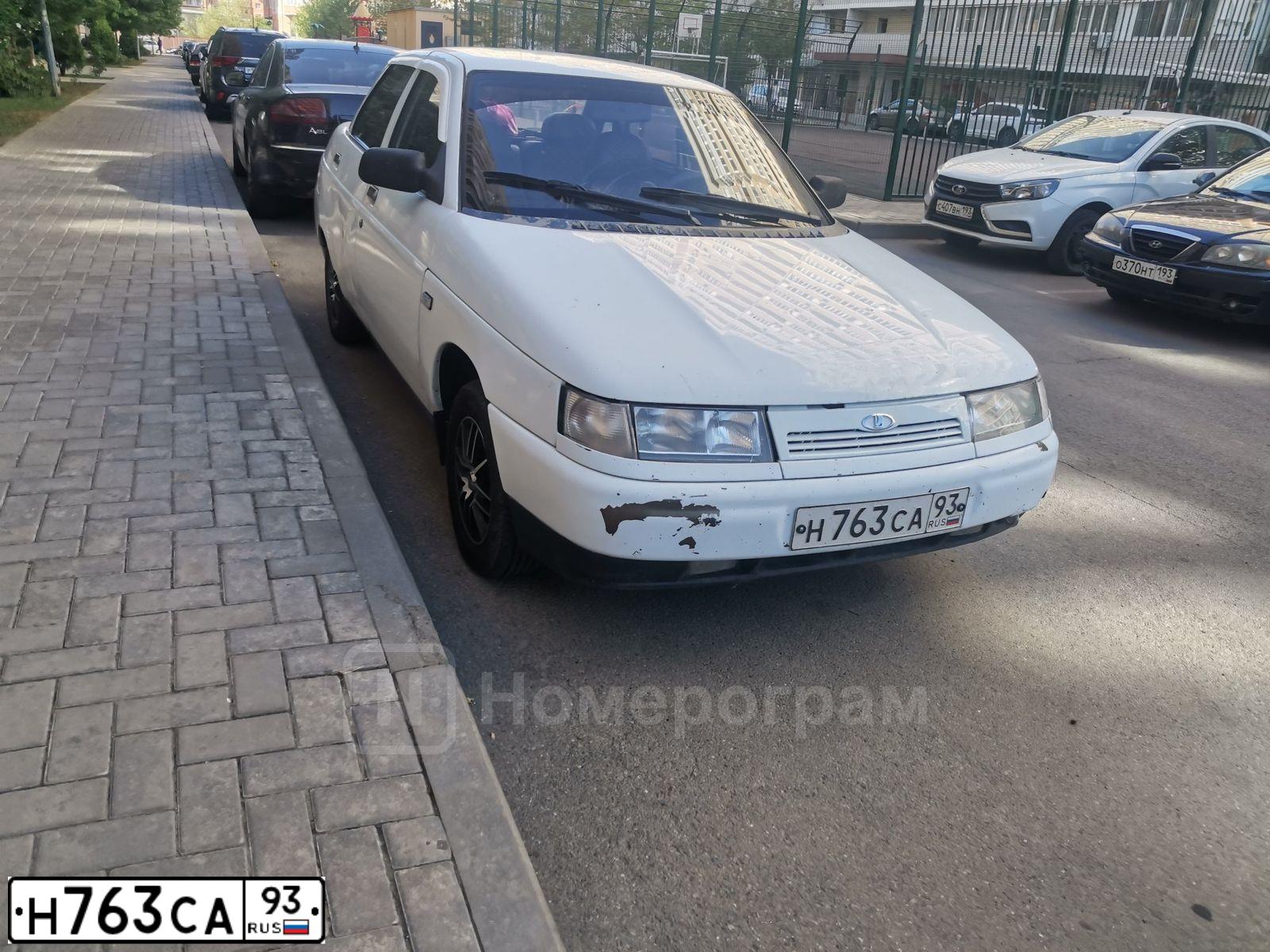 Фото автомобиля LADA 2110, 1999 — госномер У204КК23. Цвет: ЯРКО-БЕЛЫЙ