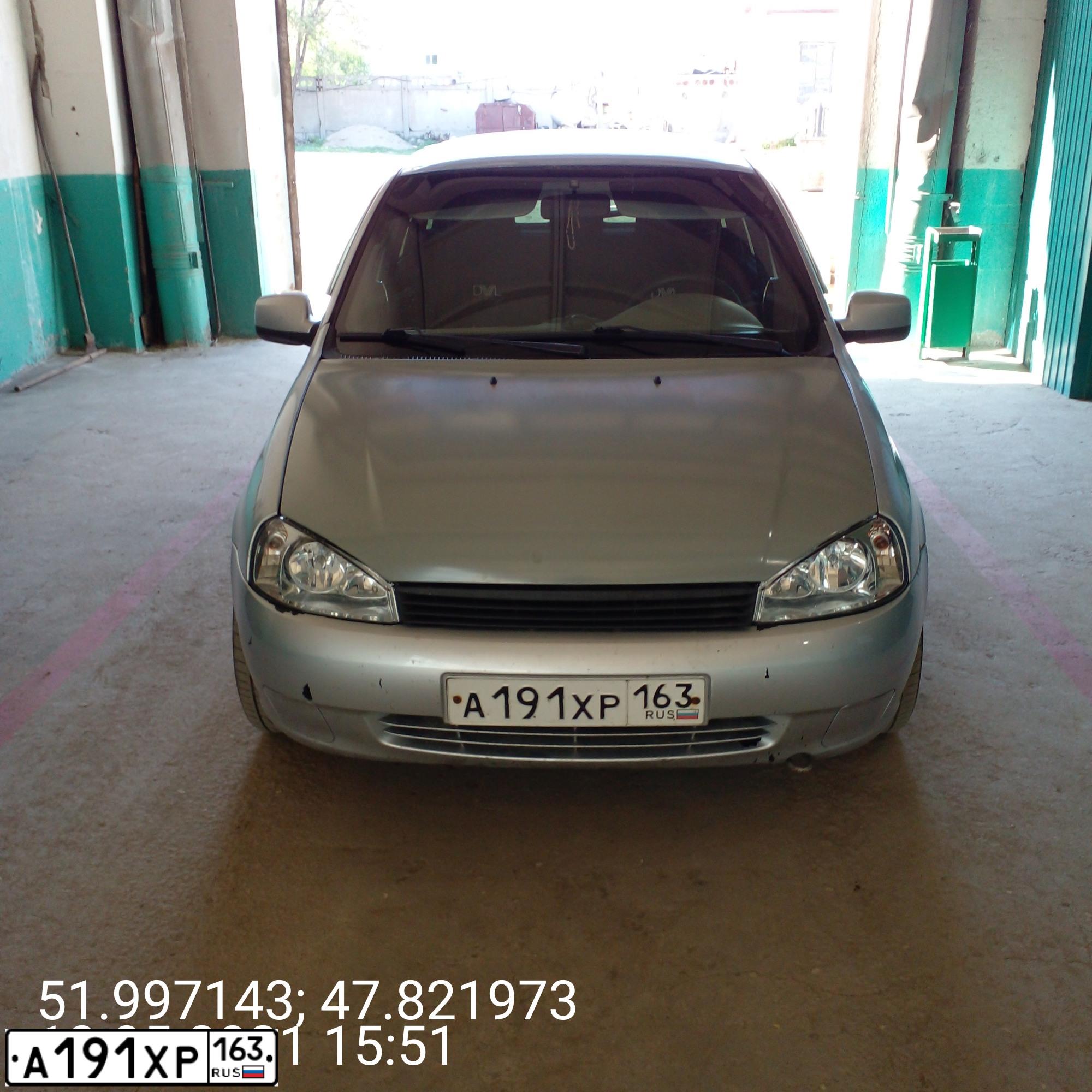 Фото автомобиля LADA 1117 KALINA, 2008 — госномер А191ХР163. Цвет: СЕРЕБРИСТЫЙ
