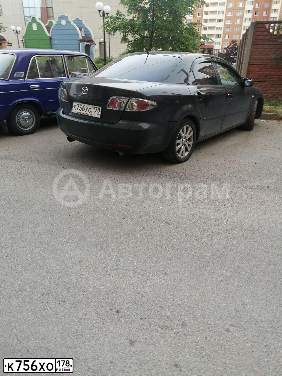 Фото автомобиля MAZDA 6, 2007 — госномер К756ХО178. Цвет: ЧЕРНЫЙ