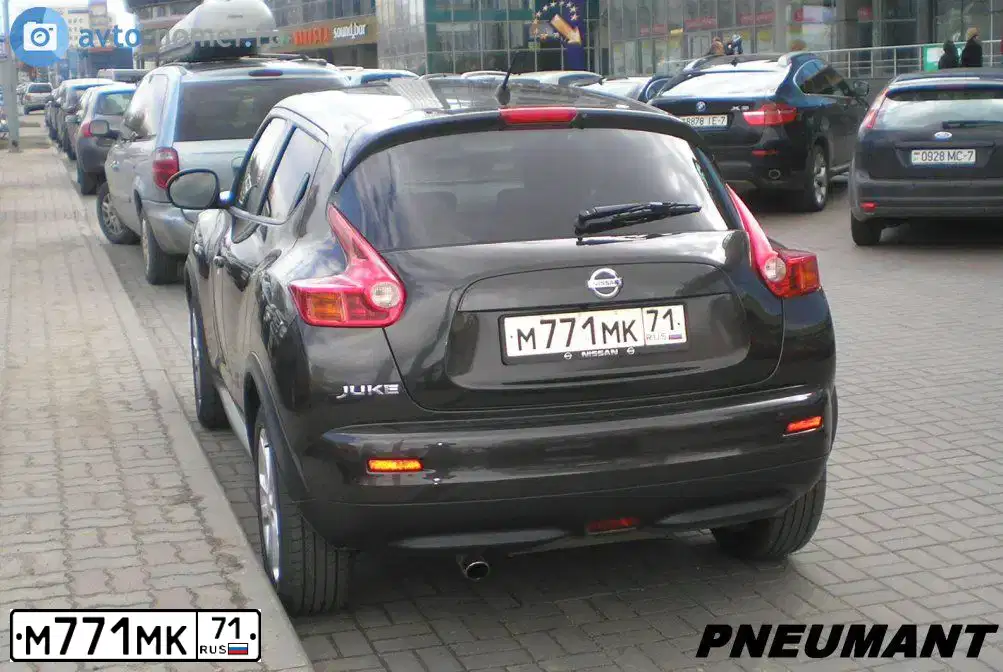 Фото автомобиля NISSAN JUKE, 2011 — госномер М771МК71. Цвет: ТЕМНО-КОРИЧНЕВЫЙ