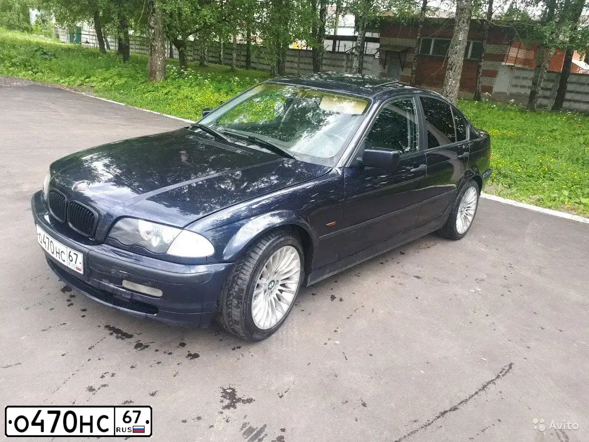 Фото автомобиля BMW SERIE 3, 2000 — госномер О470НС67. Цвет: синий