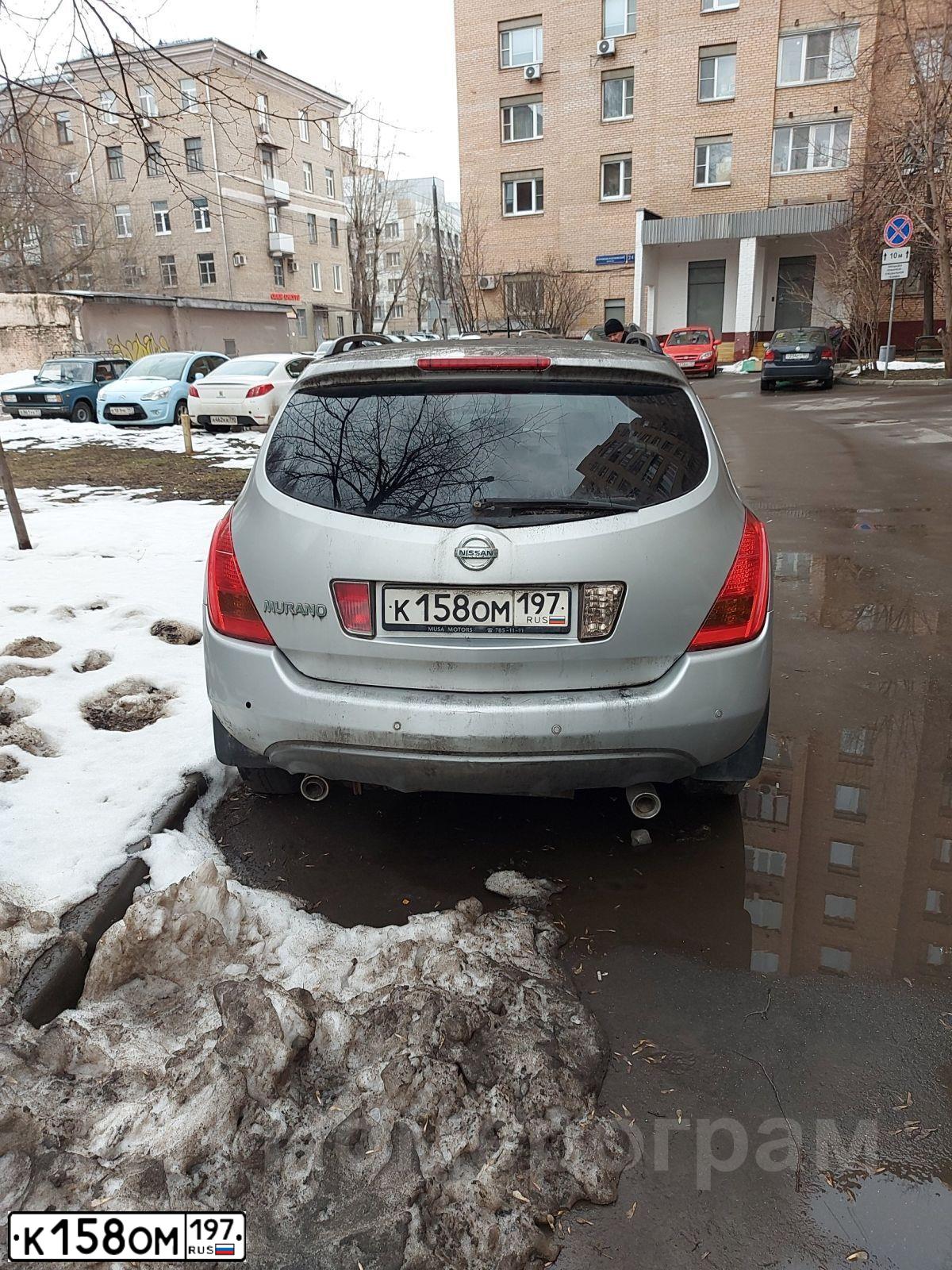 Фото автомобиля NISSAN MURANO, 2006 — госномер К158ОМ197. Цвет: СЕРЫЙ