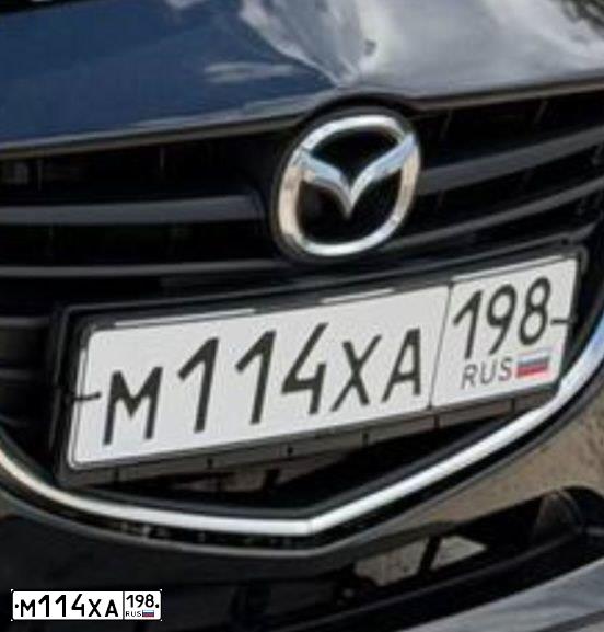 Фото автомобиля MAZDA 3, 2014 — госномер М114ХА198. Цвет: ЧЕРНЫЙ