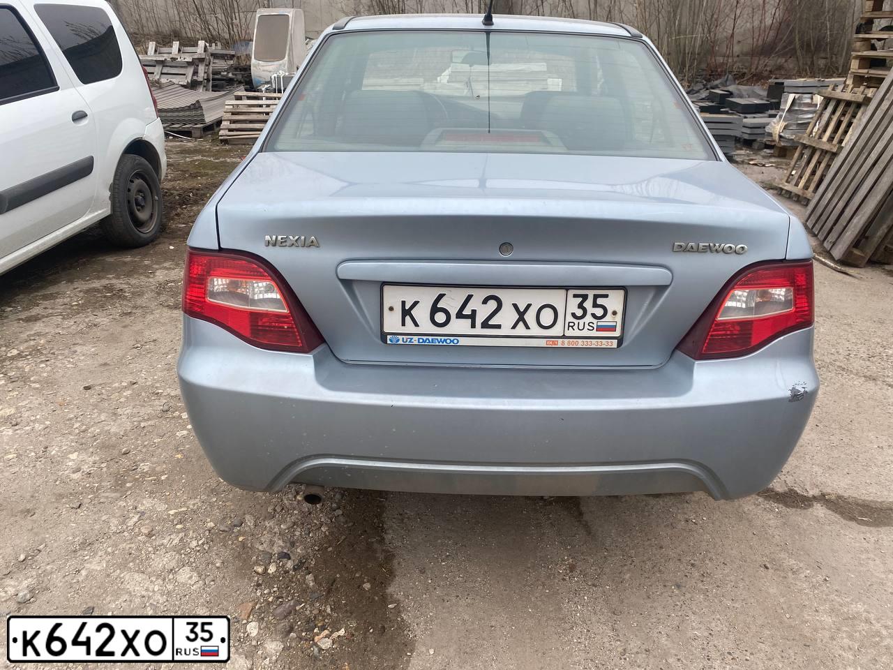 Фото автомобиля DAEWOO NEXIA, 2012 — госномер В935ТС35. Цвет: СЕРО-ПЕРЛАМУТРОВЫЙ