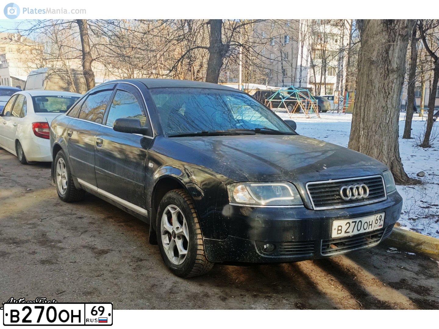 Фото автомобиля AUDI A6, 2002 — госномер В270ОН69. Цвет: ЧЕРНЫЙ