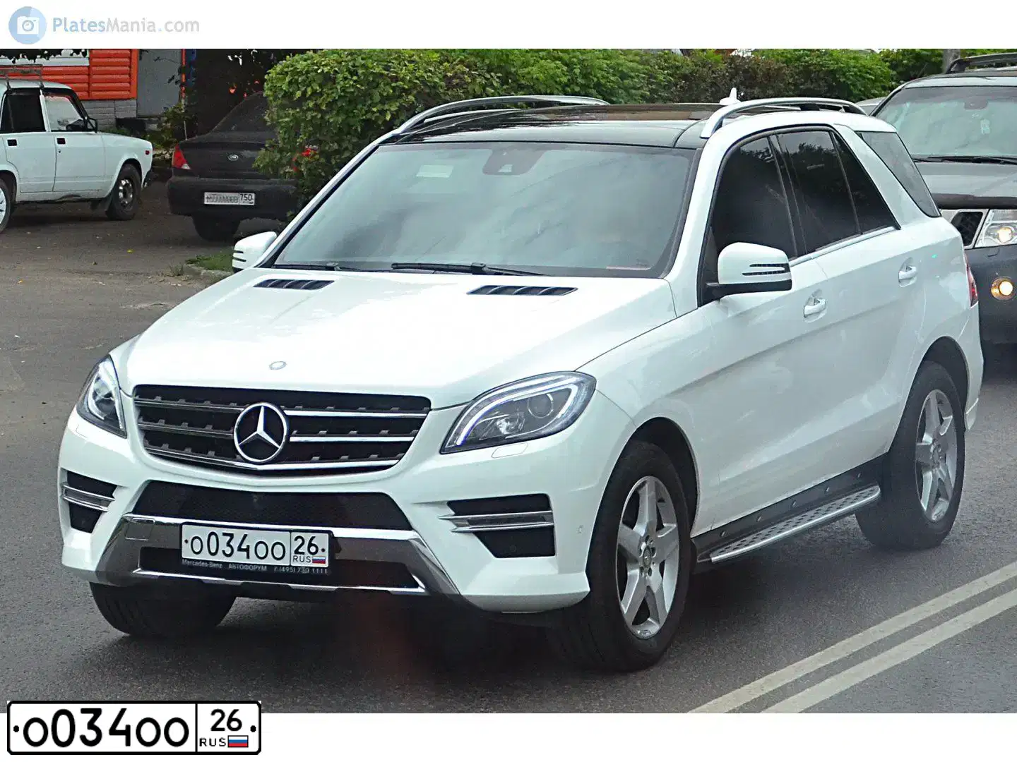 Фото автомобиля MERCEDES GLK-KLASSE, 2008 — госномер О034ОО26. Цвет: БЕЛЫЙ