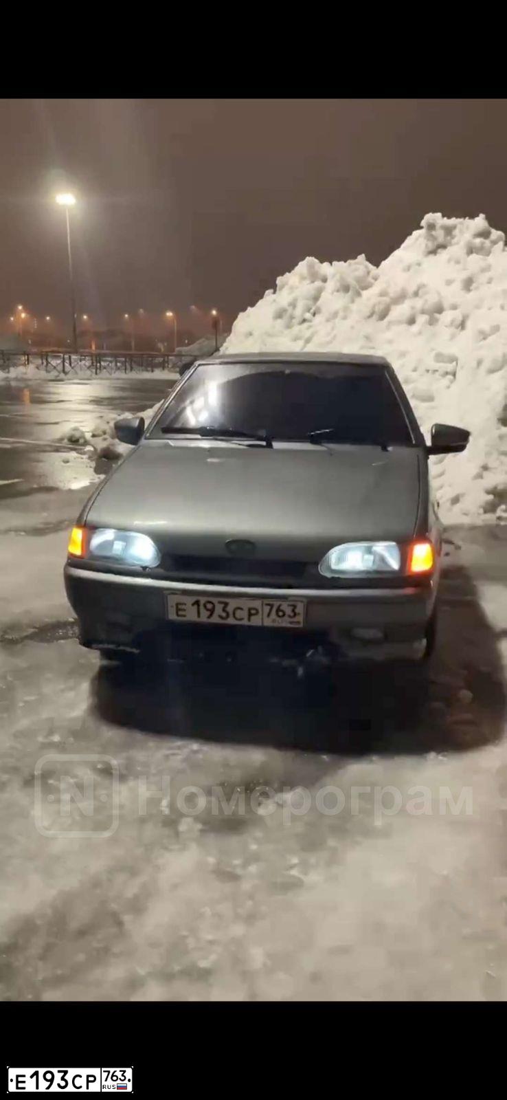 Фото автомобиля LADA 2114 SAMARA, 2010 — госномер Е193СР763. Цвет: средний серо-зеленый металлик