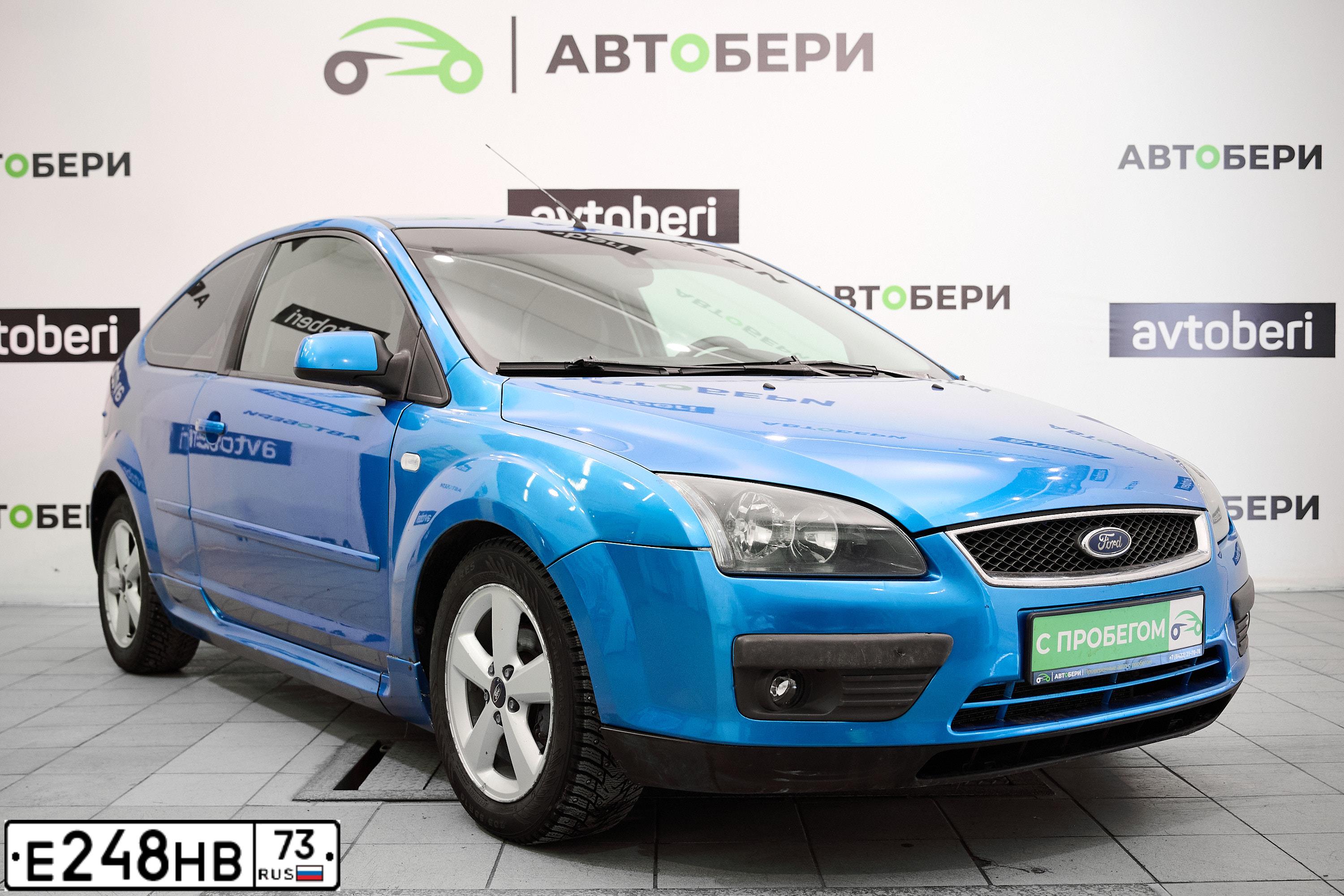 Фото автомобиля FORD FOCUS, 2005 — госномер А969ТН73. Цвет: голубой