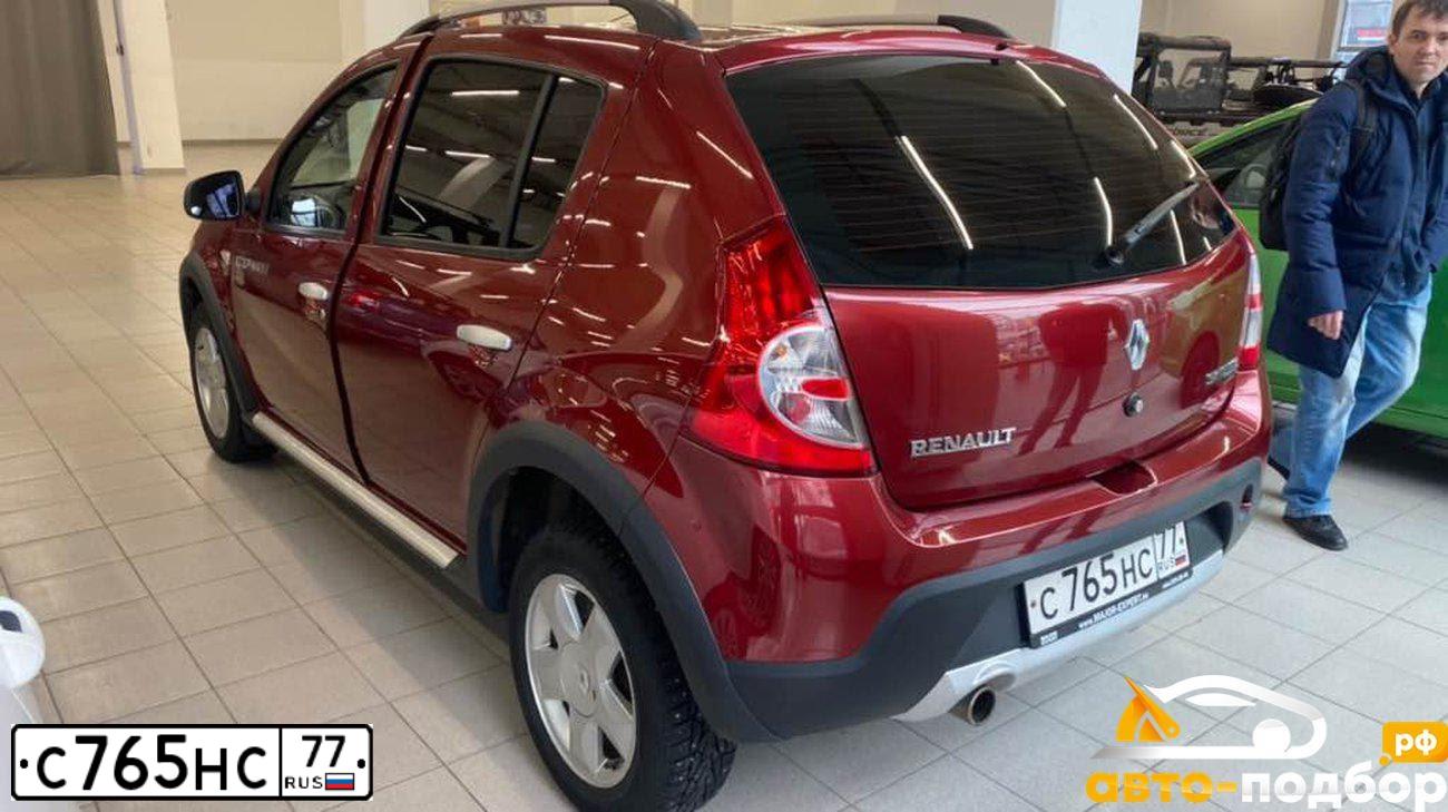Фото автомобиля RENAULT SANDERO, 2012 — госномер Е389ВМ797. Цвет: КРАСНЫЙ