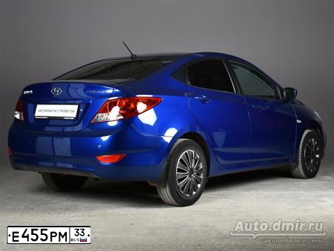 Фото автомобиля HYUNDAI SOLARIS, 2012 — госномер У735ТВ33. Цвет: СИНИЙ