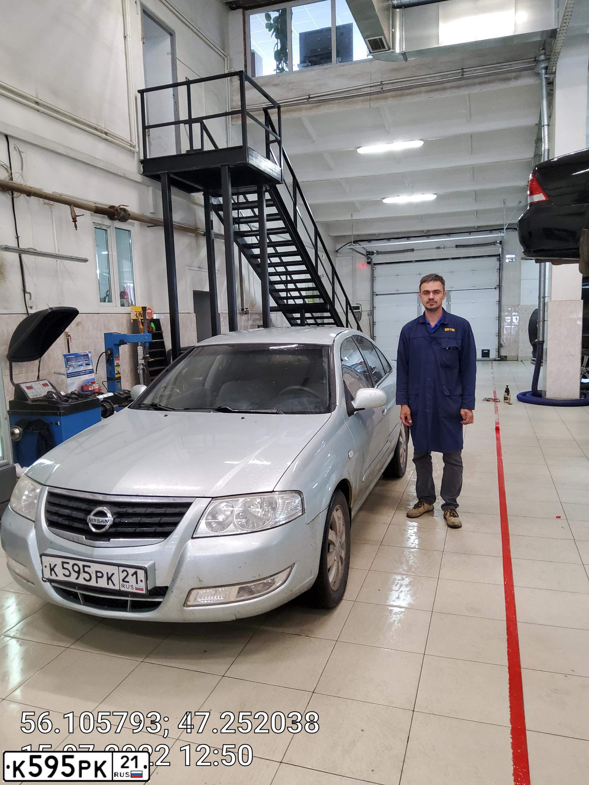 Фото автомобиля NISSAN НИССАН АЛЬМЕРА КЛАССИК 1.6 РЕ, 2007 — госномер К595РК21. Цвет: СЕРЕБРИСТЫЙ