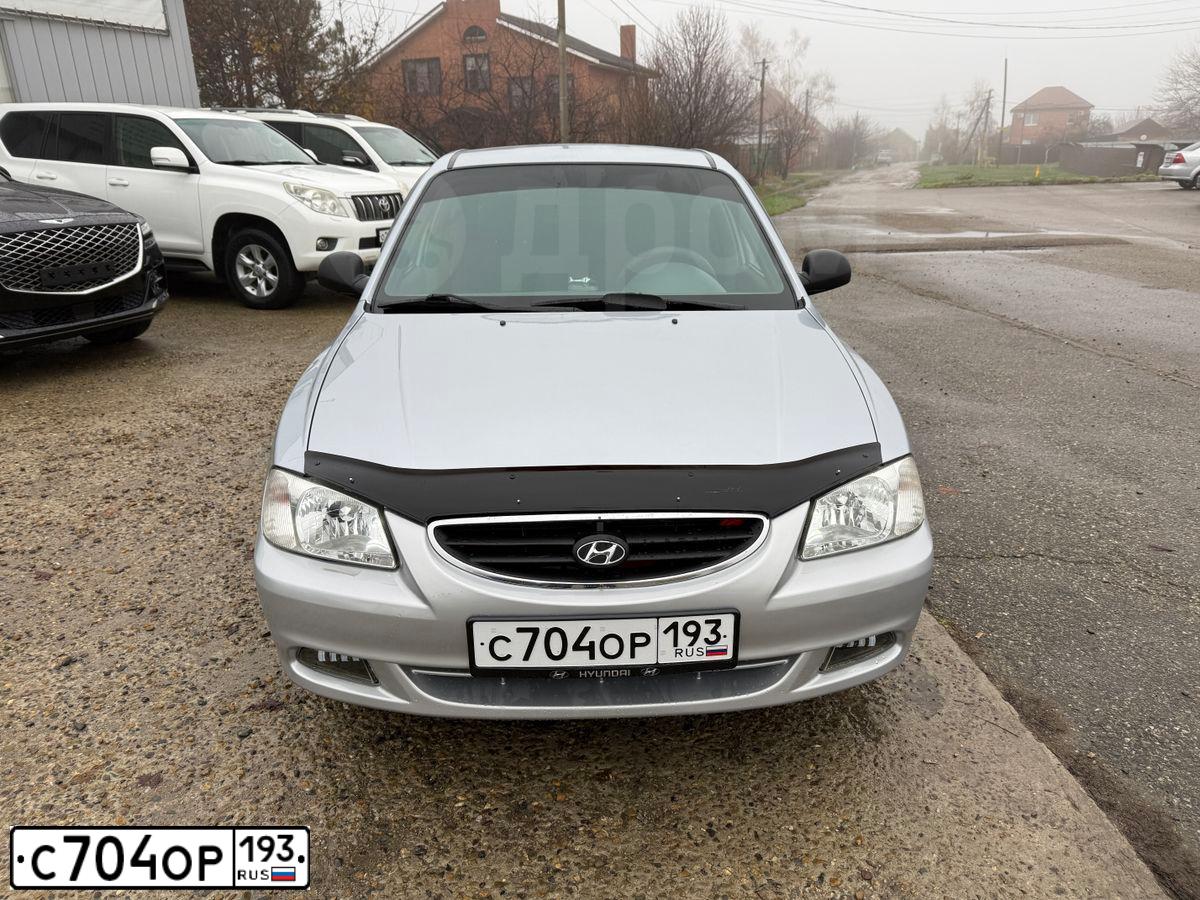 Фото автомобиля TAGAZ ACCENT, 2008 — госномер С704ОР193. Цвет: Серебристый