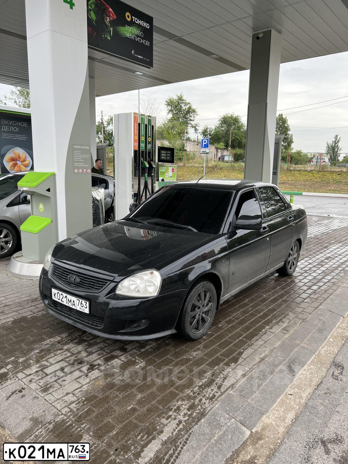 Фото автомобиля LADA 2170 PRIORA, 2012 — госномер К021МА763. Цвет: Сине-Черный