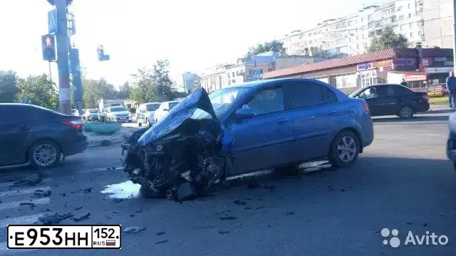 Фото автомобиля KIA RIO, 2011 — госномер Х519КУ152. Цвет: синий