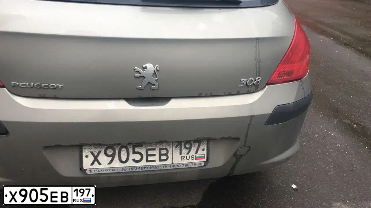 Фото автомобиля PEUGEOT 308, 2010 — госномер О009СХ69. Цвет: СЕРО-БЕЖЕВЫЙ