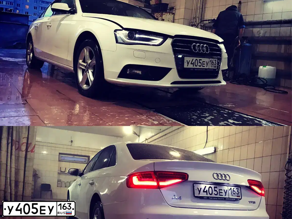 Фото автомобиля AUDI A4, 2014 — госномер Р754ВУ790. Цвет: Белый