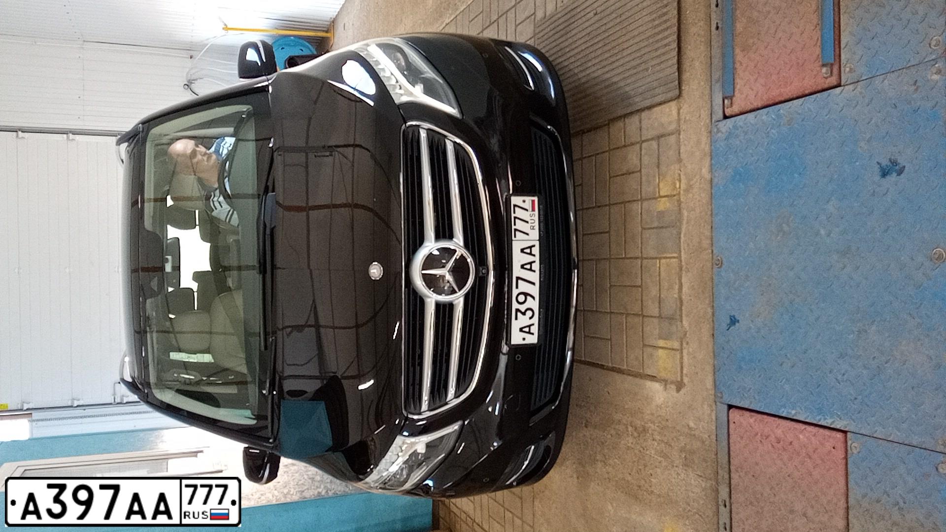 Фото автомобиля MERCEDES V-KLASSE, 2016 — госномер А397АА777. Цвет: ЧЕРНЫЙ