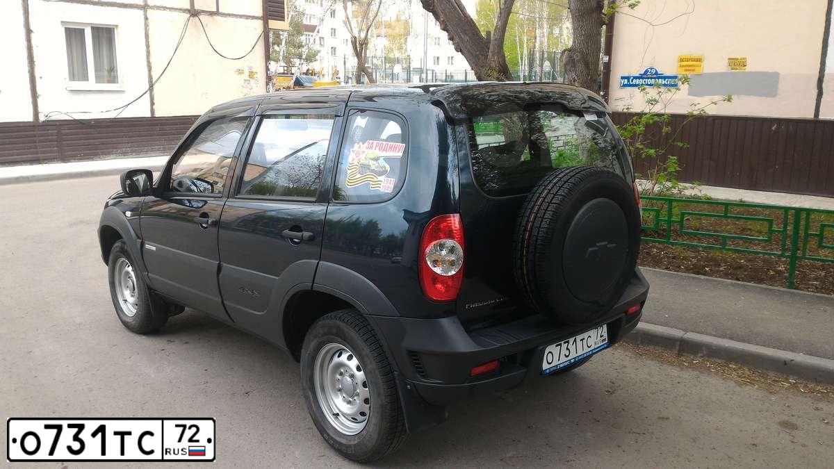 Фото автомобиля CHEVROLET NIVA, 2013 — госномер О731ТС72. Цвет: СИНИЙ МЕТАЛЛИК