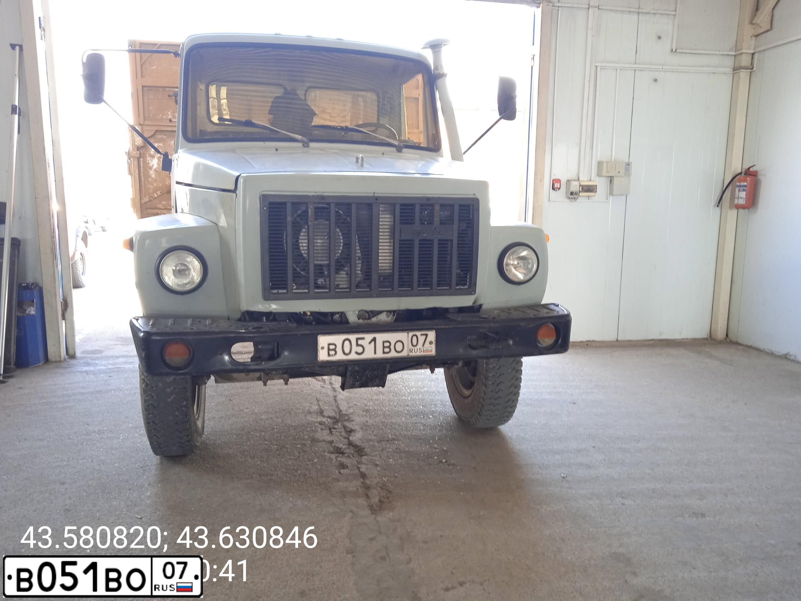 Фото автомобиля GAZ SAZ 4509 /CHASSIS 4301/, 1994 — госномер В051ВО07. Цвет: СЕРЫЙ