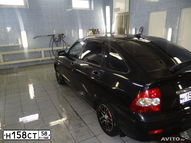 Фото автомобиля LADA 2172 PRIORA, 2008 — госномер Н158СТ58. Цвет: сине-черный
