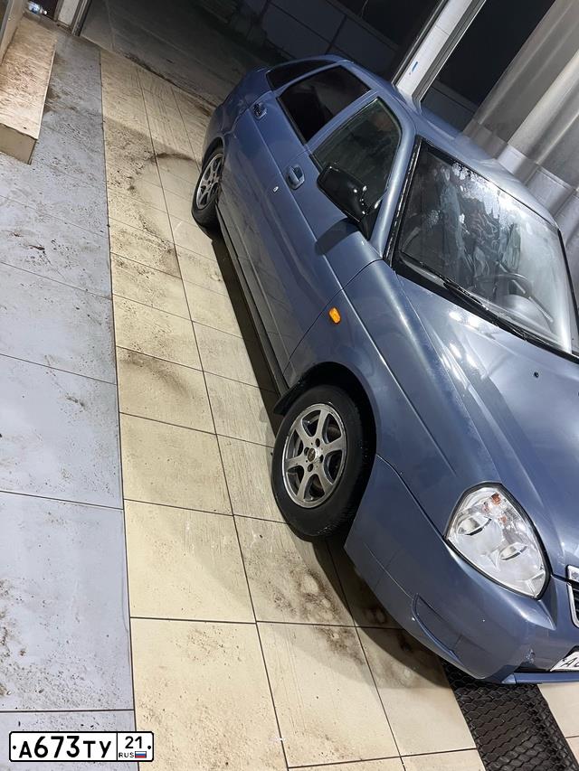 Фото автомобиля LADA 2172 PRIORA, 2008 — госномер А673ТУ21. Цвет: Серо-Синий